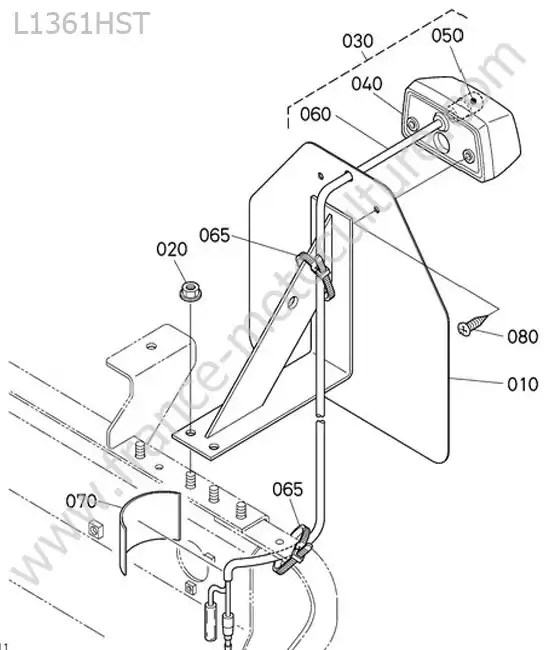 Plaque immatriculation KUBOTA L1361