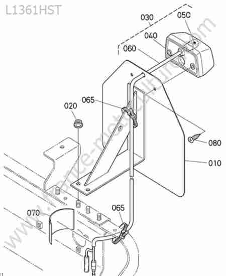 KUBOTA - L1361 : Plaque immatriculation