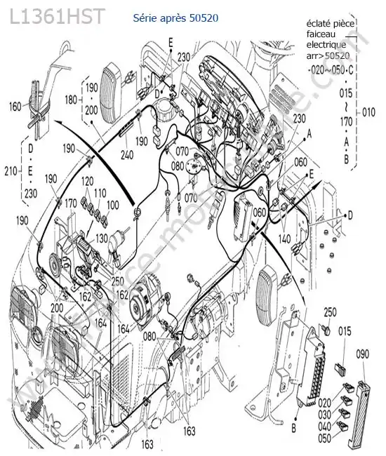 Faisceau avant (serie apres 50520) KUBOTA L1361
