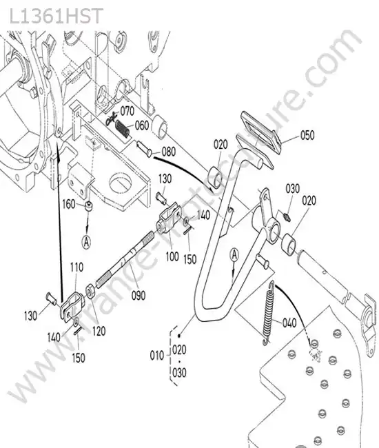 Pedale embrayage KUBOTA L1361