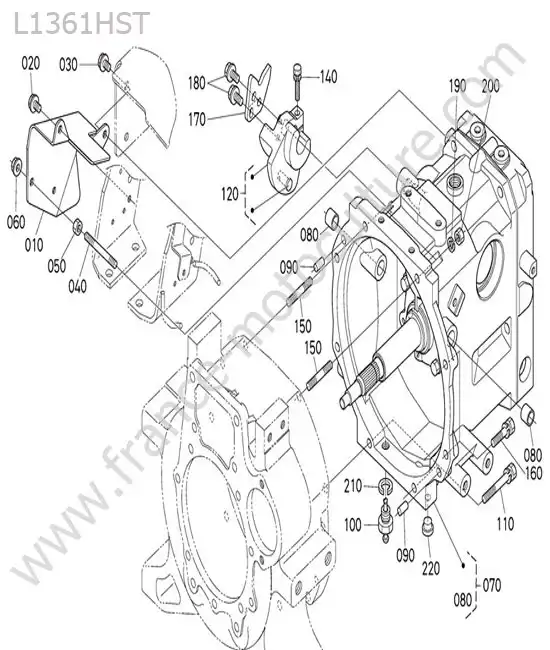 Carter embrayage KUBOTA L1361