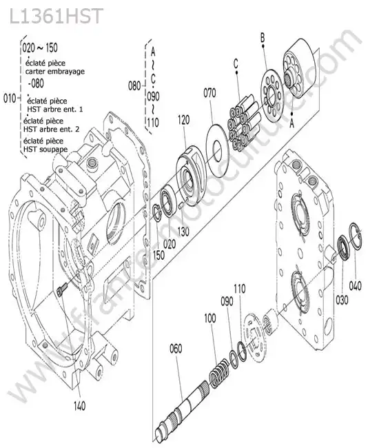 Arbre moteur hst KUBOTA L1361