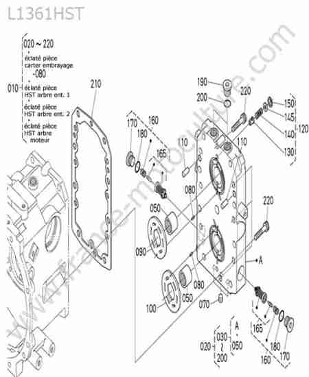 KUBOTA - L1361 : Bloc hst