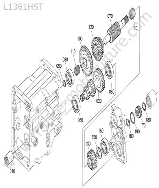 Arbre gamme KUBOTA L1361