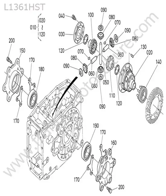 Differentiel arriere KUBOTA L1361