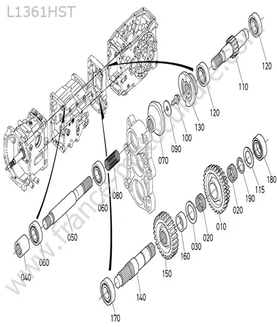 Prise force intermediaire KUBOTA L1361