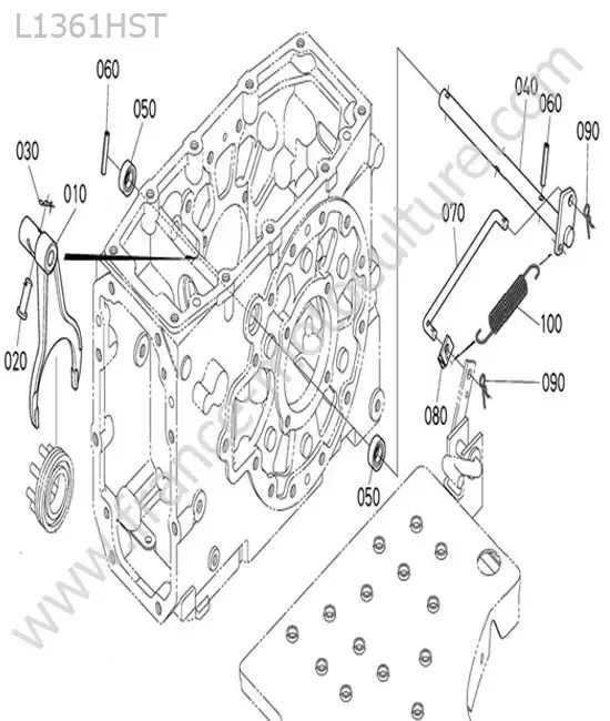 Fourchette blocage differentiel KUBOTA L1361