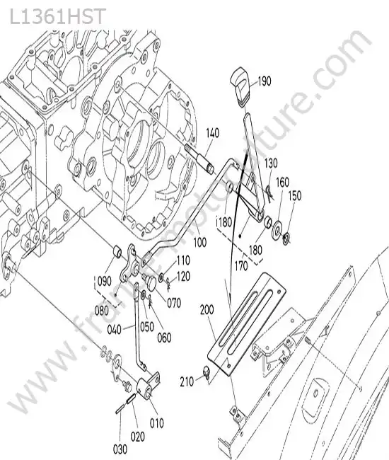 Levier changement vitesses KUBOTA L1361
