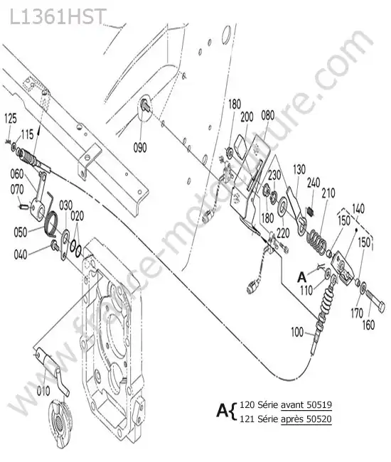 Levier prise force KUBOTA L1361