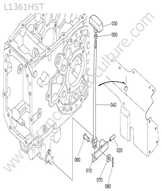 Levier transmission avant KUBOTA L1361