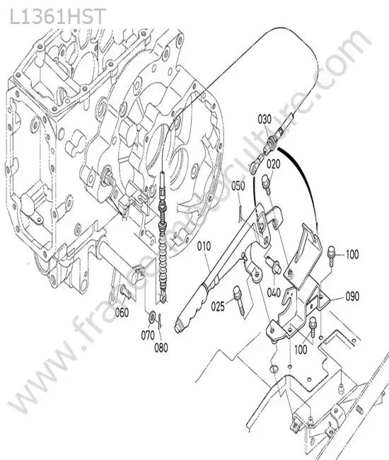 Levier frein parking KUBOTA L1361