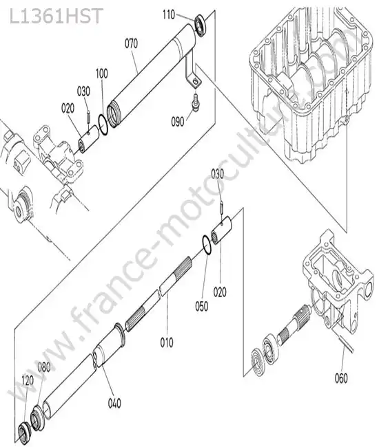 Transmission essieu avant KUBOTA L1361