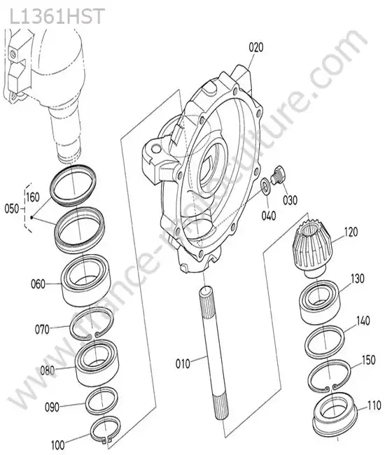 Carter reducteur gauche KUBOTA L1361