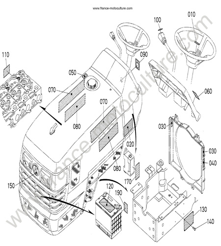 Autocollants AV KUBOTA L3200