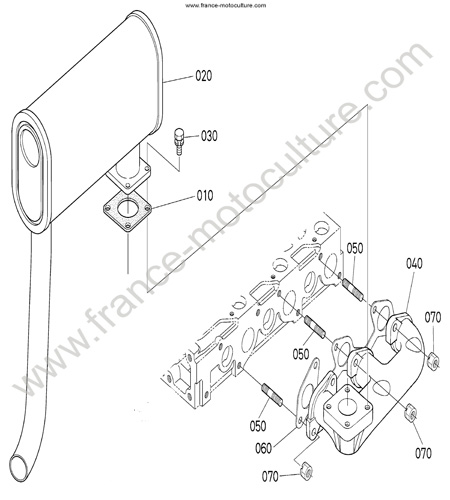 Echappement KUBOTA L3200