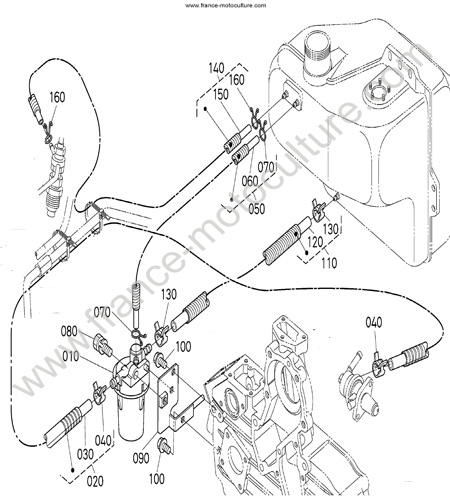 Circuit carburant KUBOTA L3200