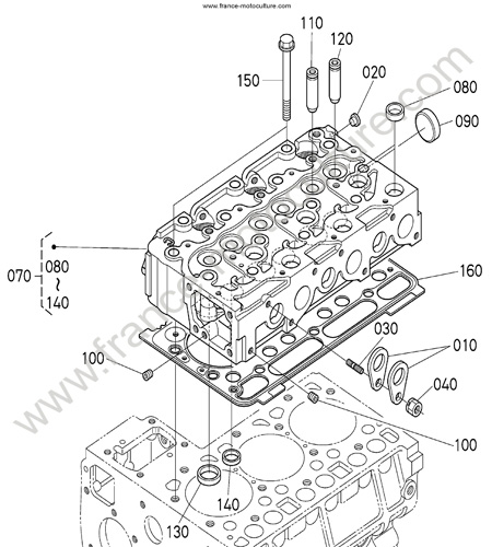 Culasse KUBOTA L3200