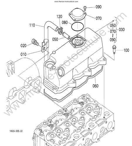 Couvre culasse KUBOTA L3200