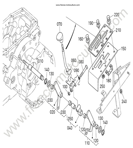 Levier gamme KUBOTA L3200