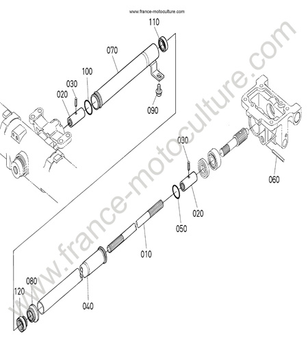 Arbre avant KUBOTA L3200