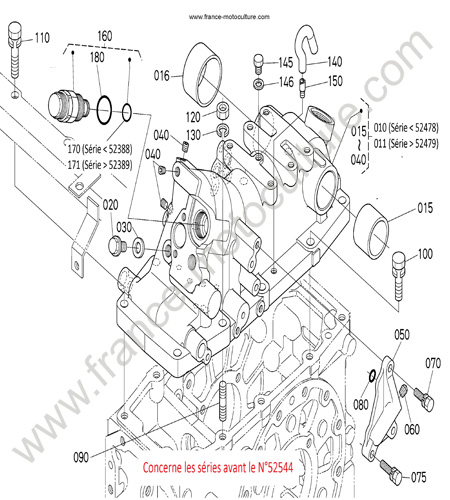 Carter cylindre 1 KUBOTA L3200