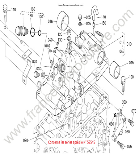 Carter cylindre 2 KUBOTA L3200