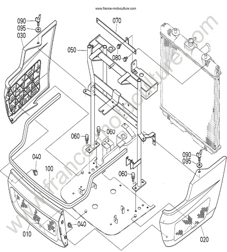 Support capot KUBOTA L3200