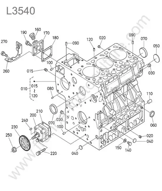 Bloc moteur KUBOTA L3540