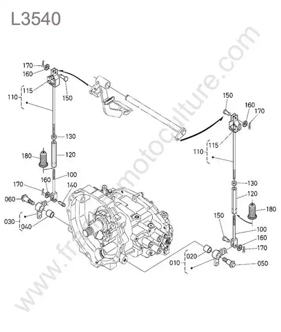 Commande frein KUBOTA L3540