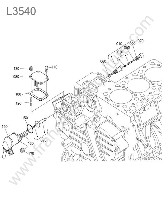 Arret moteur KUBOTA L3540