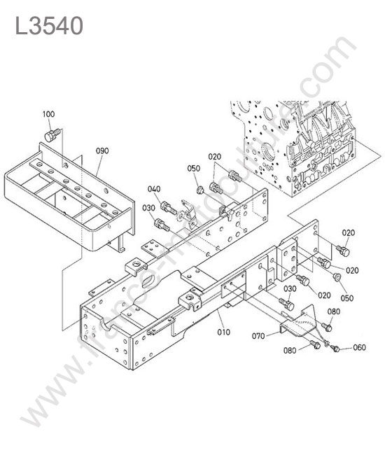 Chassis avant KUBOTA L3540