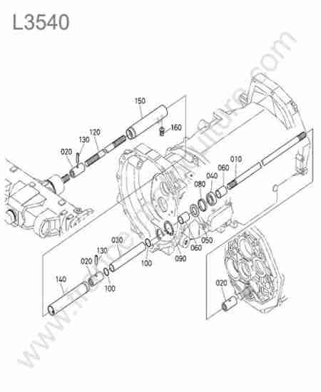 KUBOTA - L3540 : Arbre transmission avant