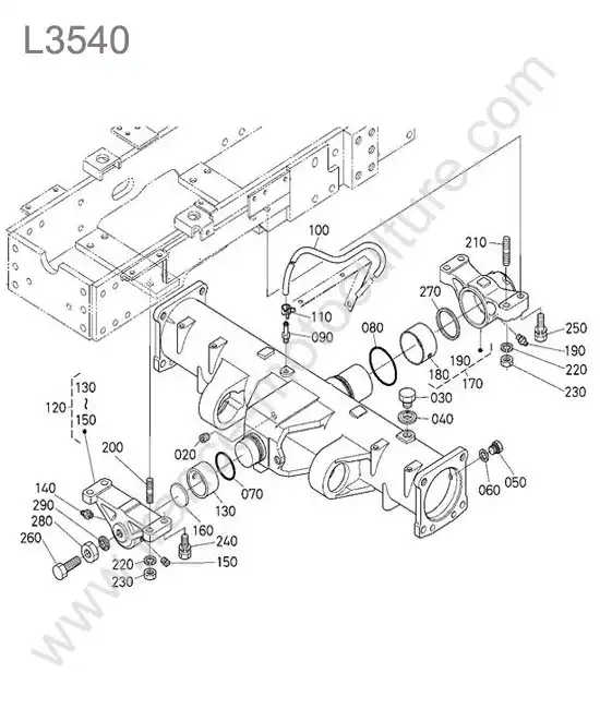 Essieu avant KUBOTA L3540