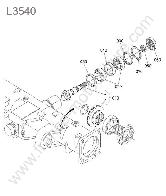 Pignon attaque avant KUBOTA L3540