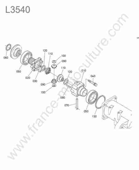 KUBOTA - L3540 : Differentiel avant