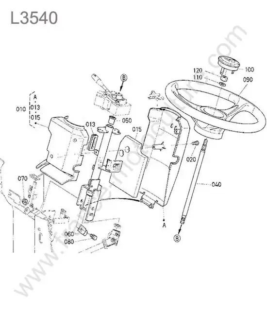 Colonne direction KUBOTA L3540