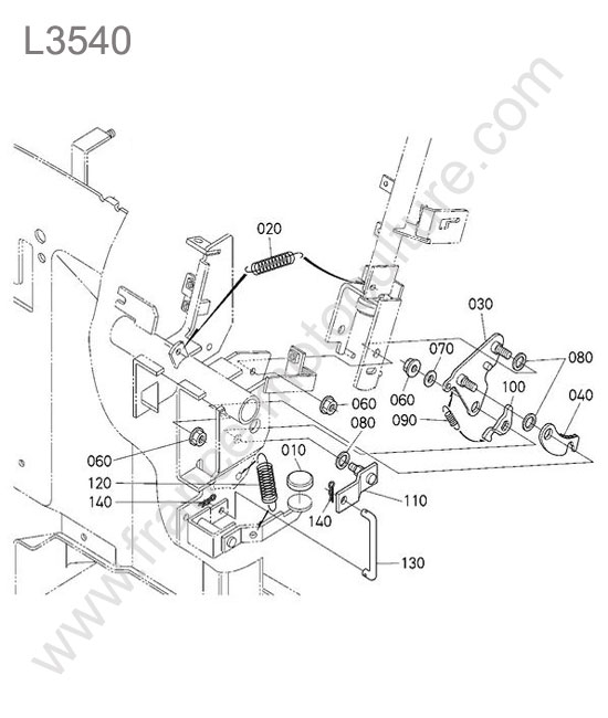 Inclinaison direction KUBOTA L3540