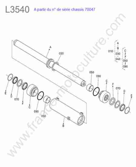 KUBOTA - L3540 : Verin direction < 70047