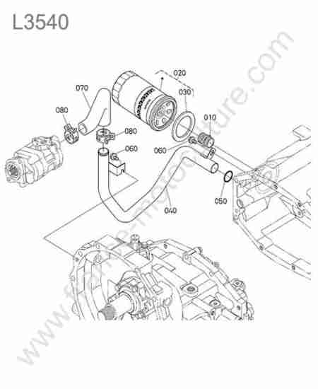 KUBOTA - L3540 : Circuit hydraulique (aspiration)