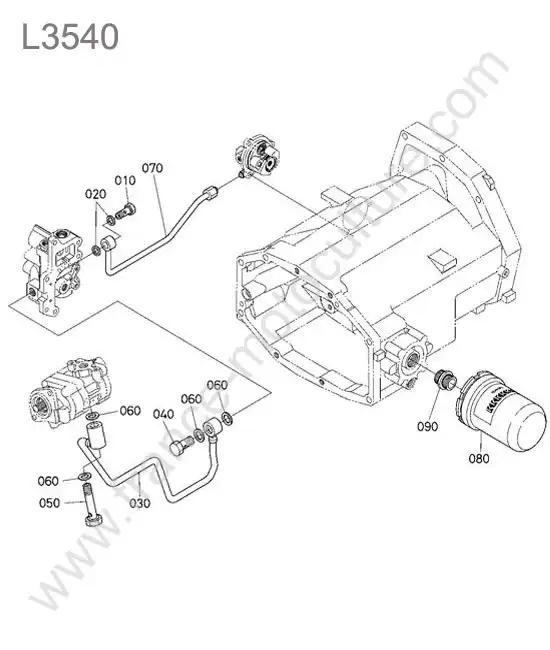 Circuit hydraulique (prise force) KUBOTA L3540