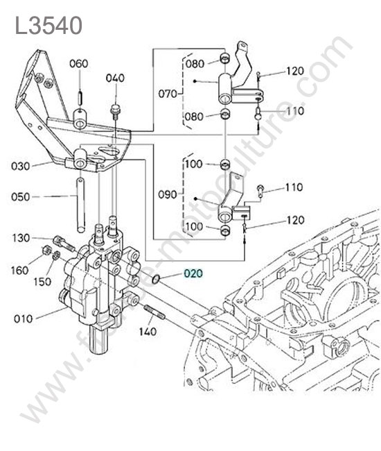 Support distributeur KUBOTA L3540
