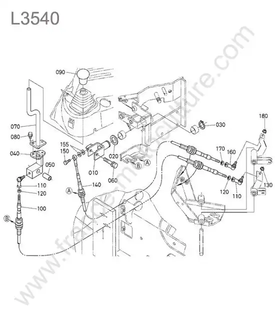 Commande distributeur KUBOTA L3540