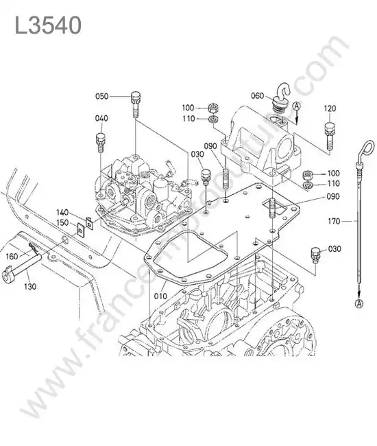 Culasse relevage KUBOTA L3540