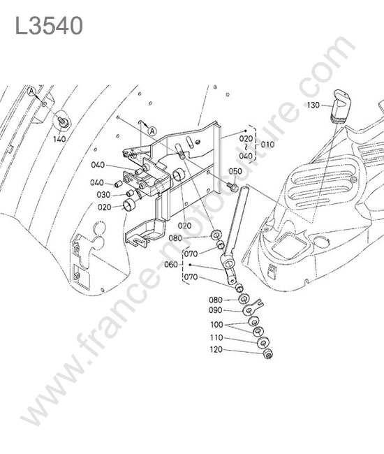 Levier controle position KUBOTA L3540