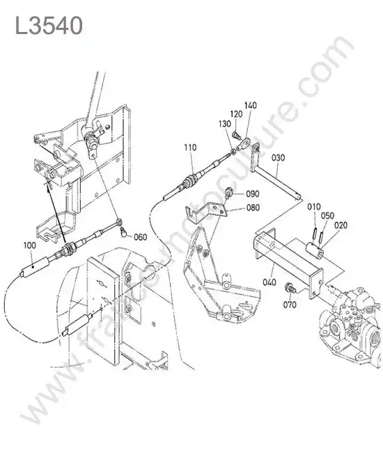 Bras controle position KUBOTA L3540