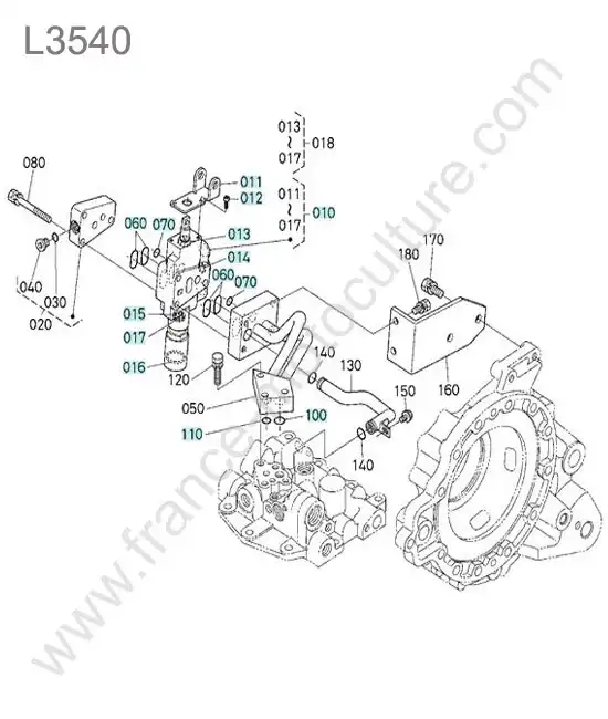 Distributeur auxiliaire KUBOTA L3540