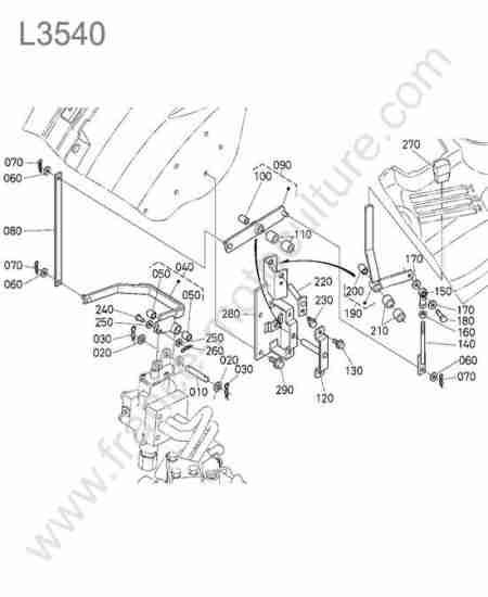 KUBOTA - L3540 : Levier controle auxiliaire
