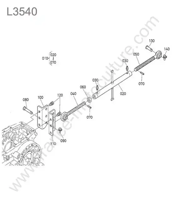 Barre poussee / 3 points KUBOTA L3540