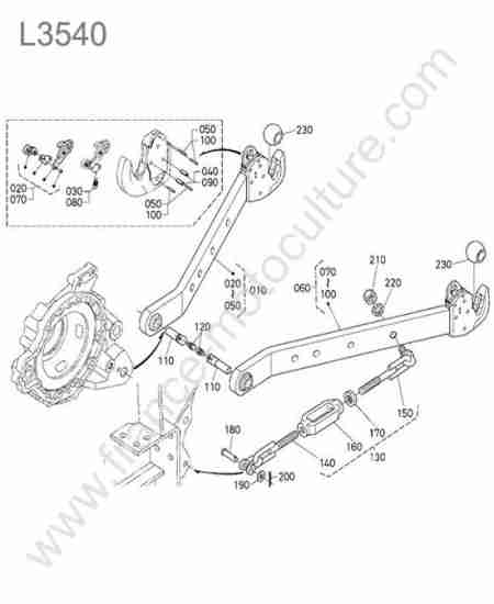 KUBOTA - L3540 : Bras inferieur