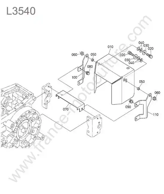 Protection prise de force KUBOTA L3540